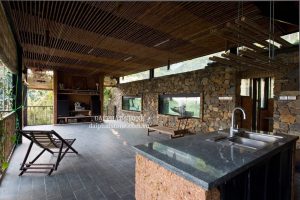 Đá slate vàng ốp tường 10