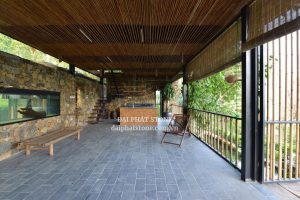 Đá slate vàng ốp tường 5